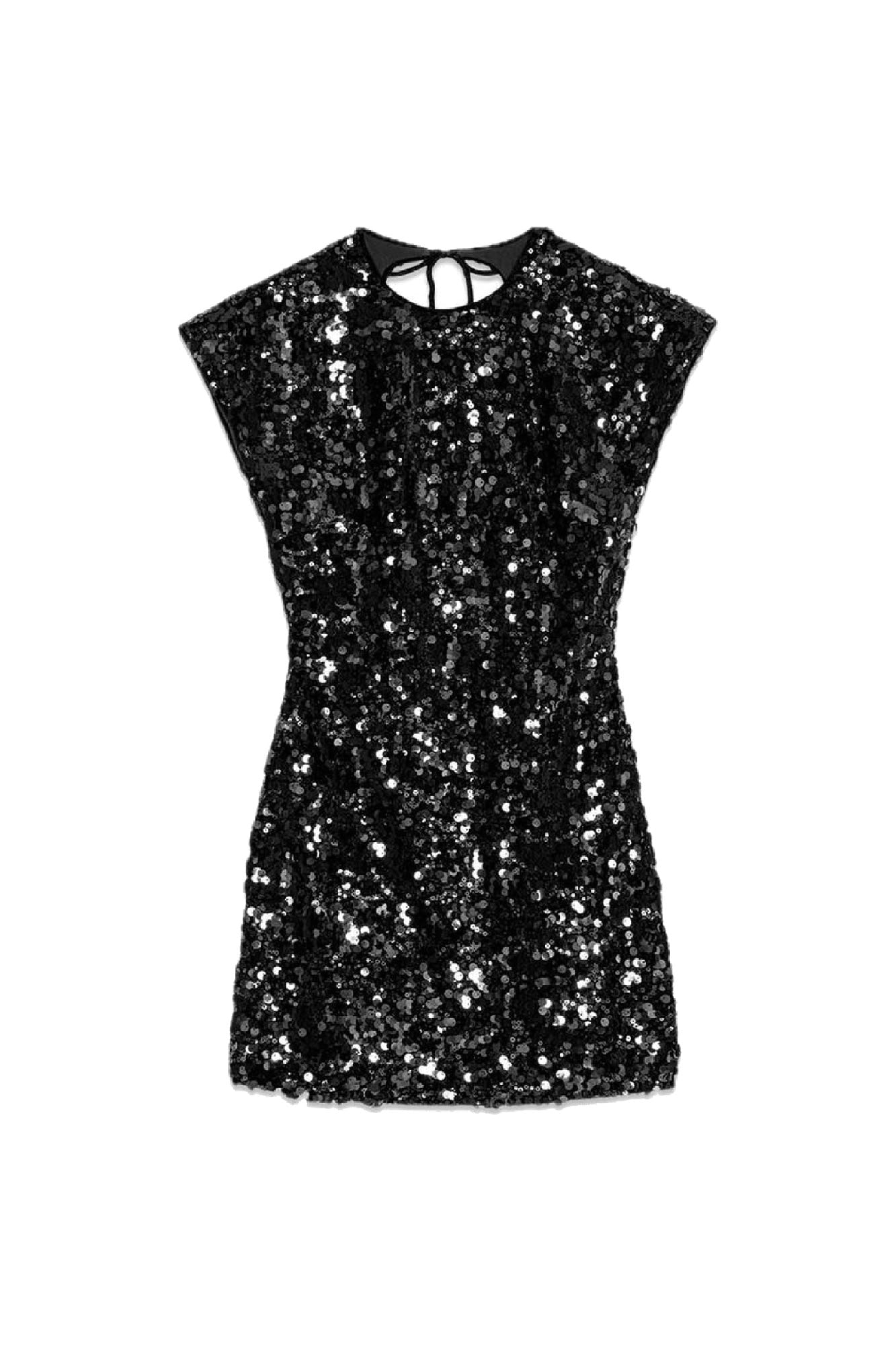 Robe courte à sequins - Black