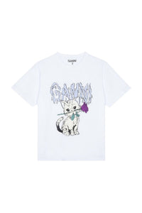 T-shirt à imprimé chat - Bright White