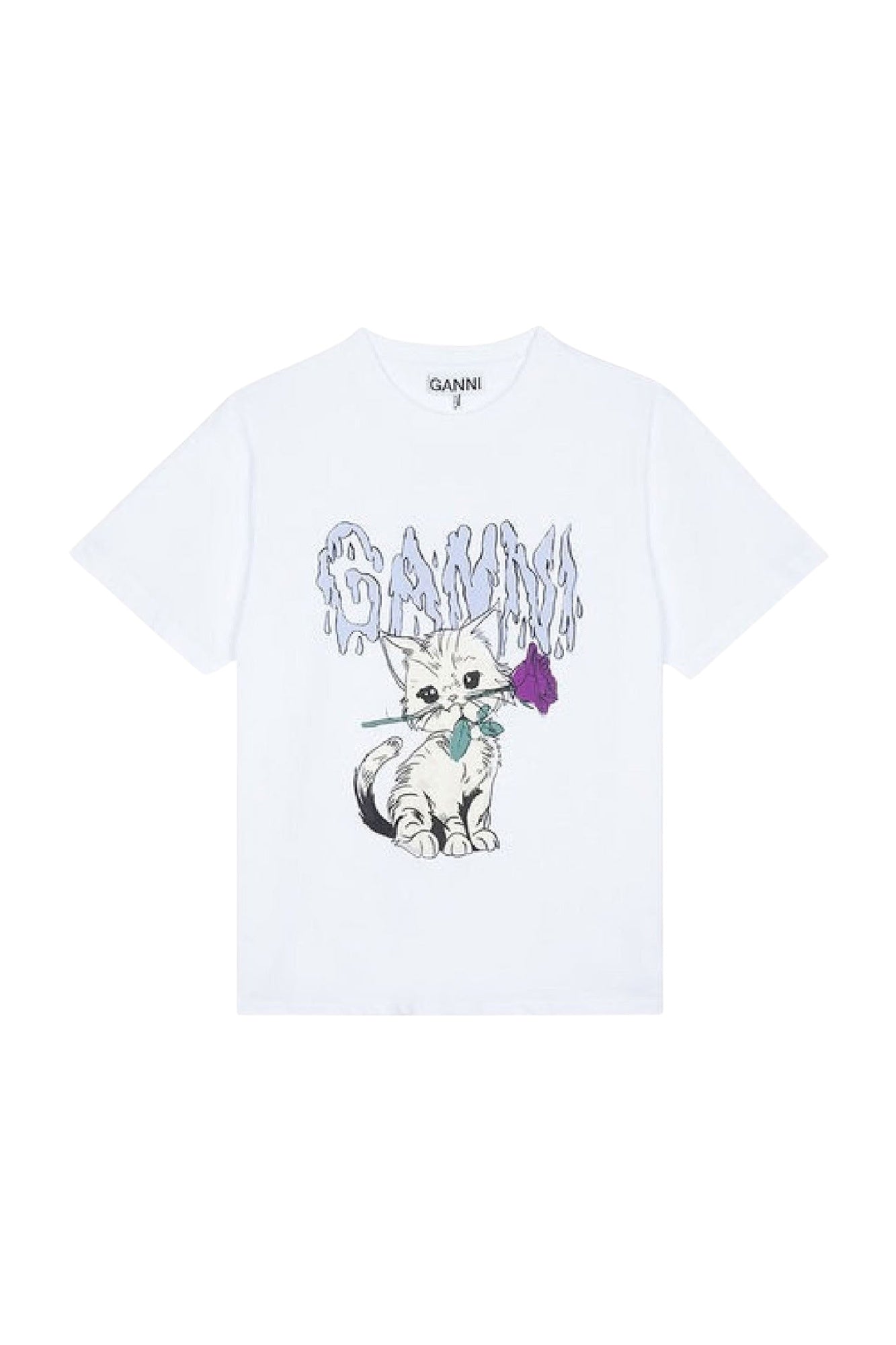 T-shirt à imprimé chat - Bright White