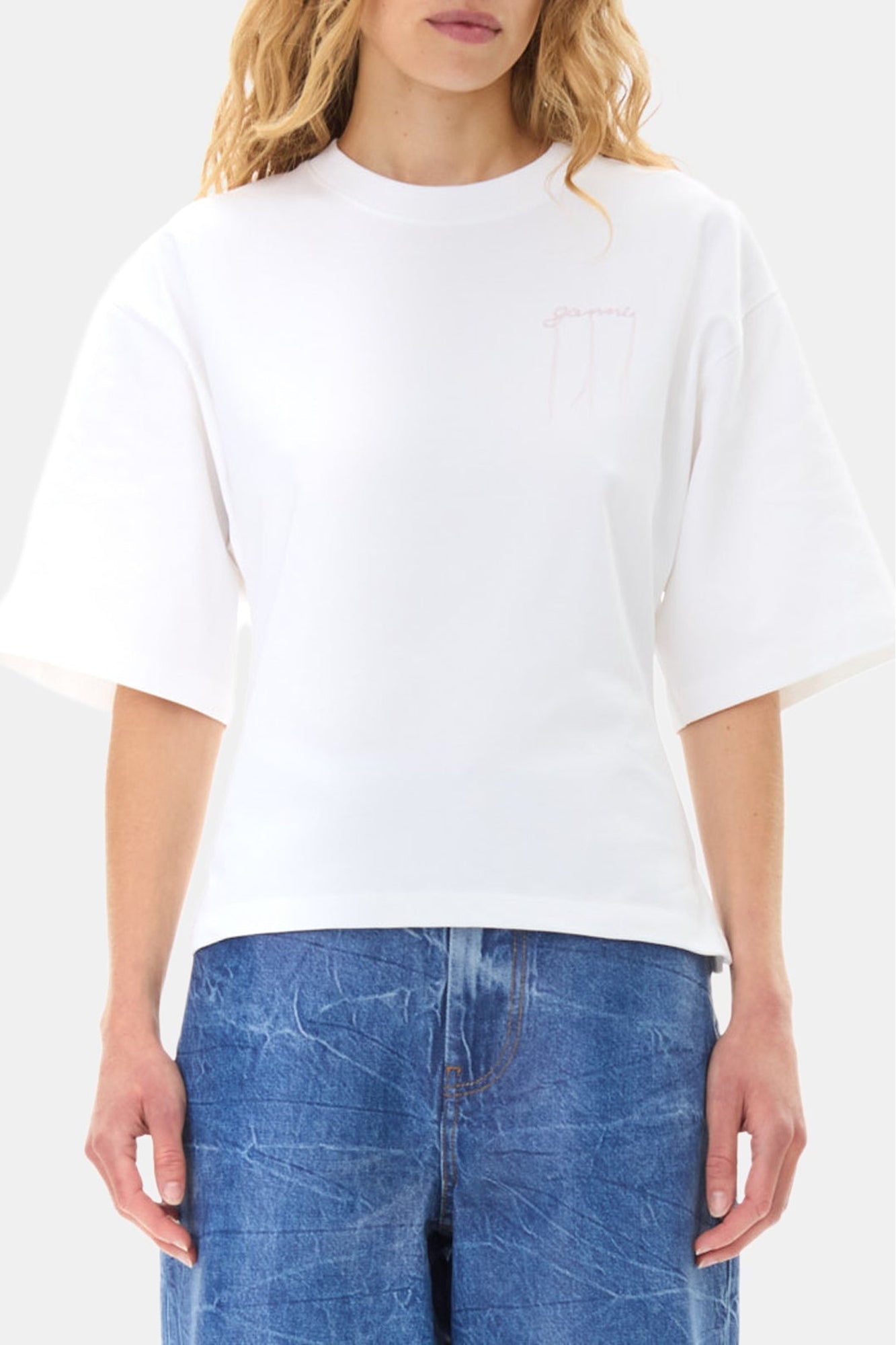 T-shirt ample à épaules tombantes en coton - Bright White
