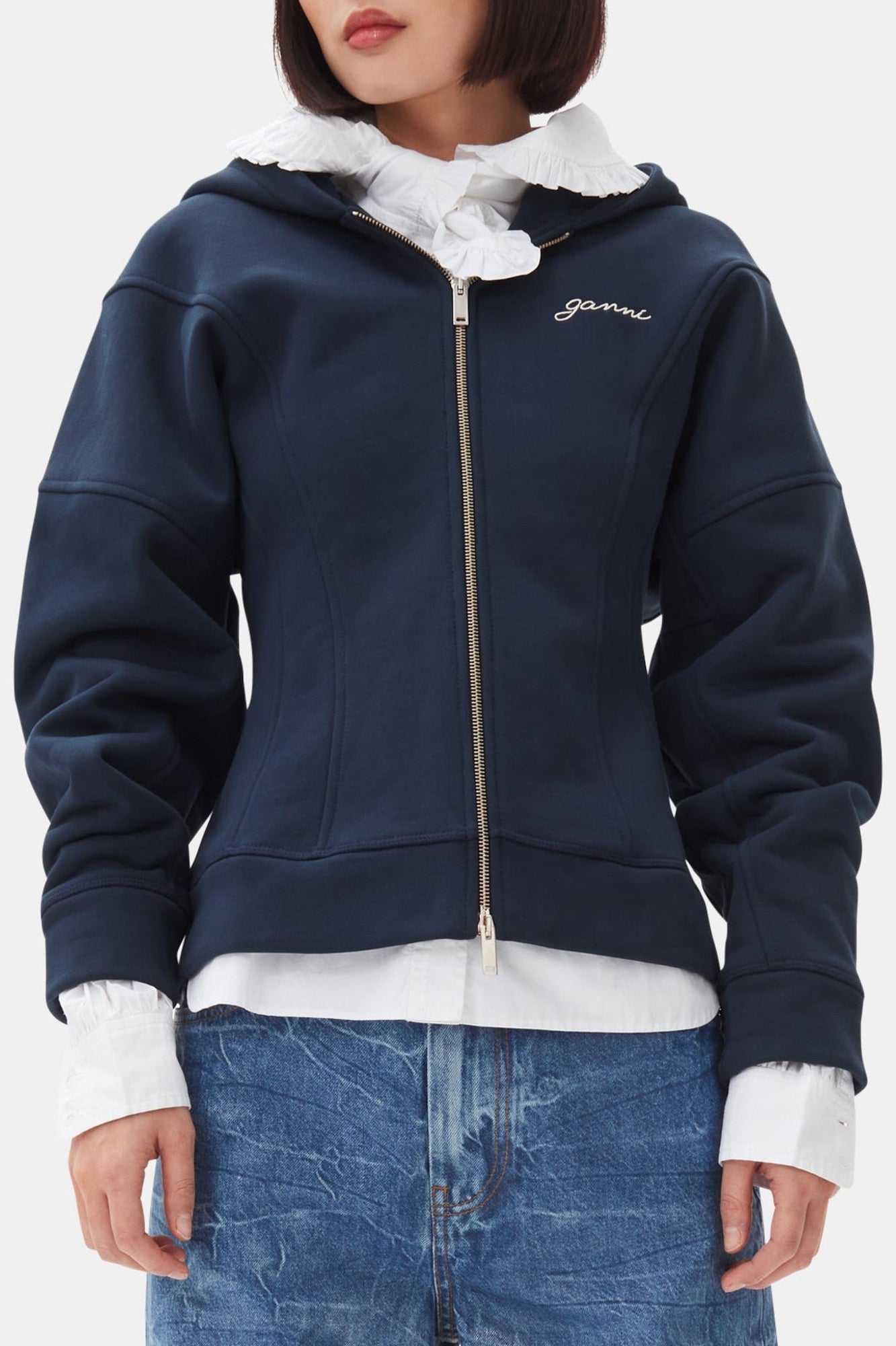 Sweat à capuche zippé en molleton - Sky Captain