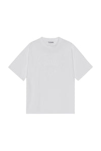 T-shirt cœur à épaules tombantes épais en coton - Bright White