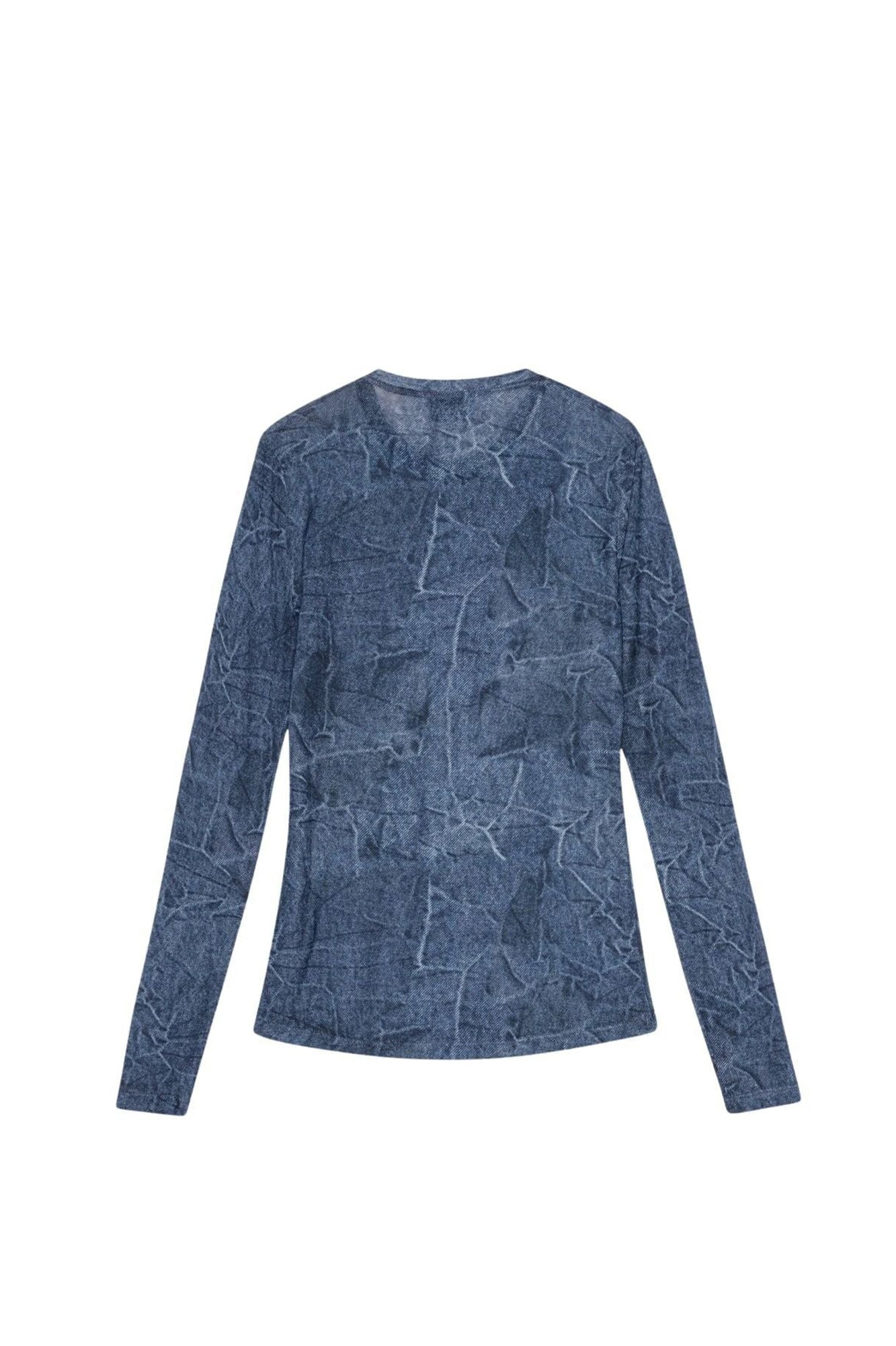 Blouse en tulle imprimé - Denim