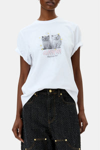 T-shirt ample Kittens en jersey - Bright White