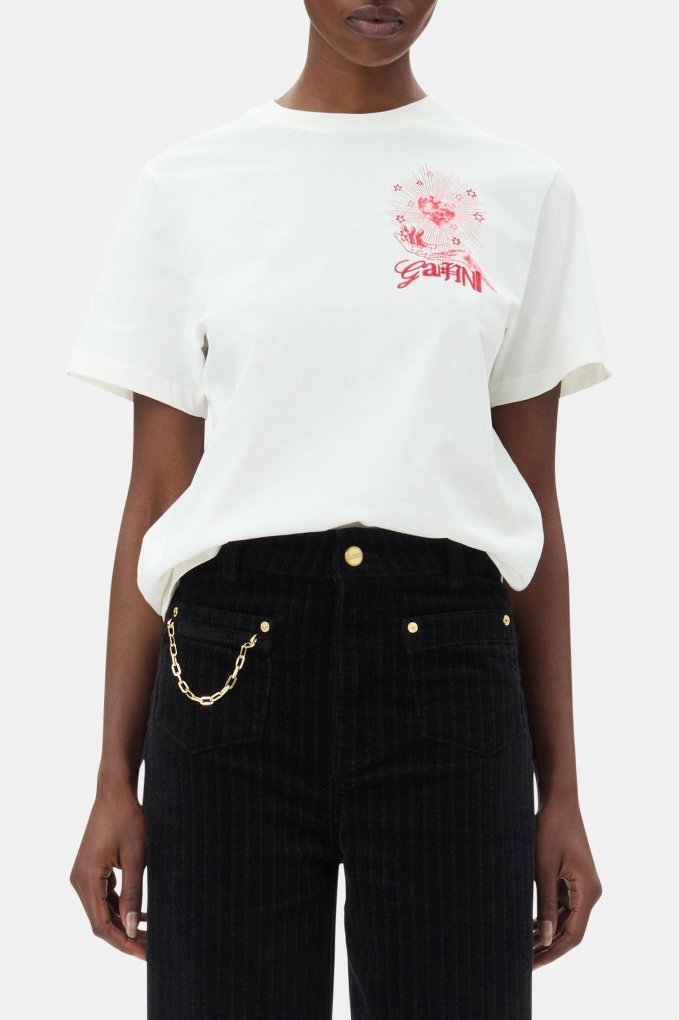 T-shirt ample en jersey - Egret