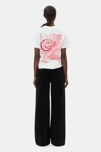 T-shirt ample en jersey - Egret