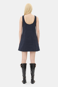 Robe courte évasée et boutonnée - Sky Captain