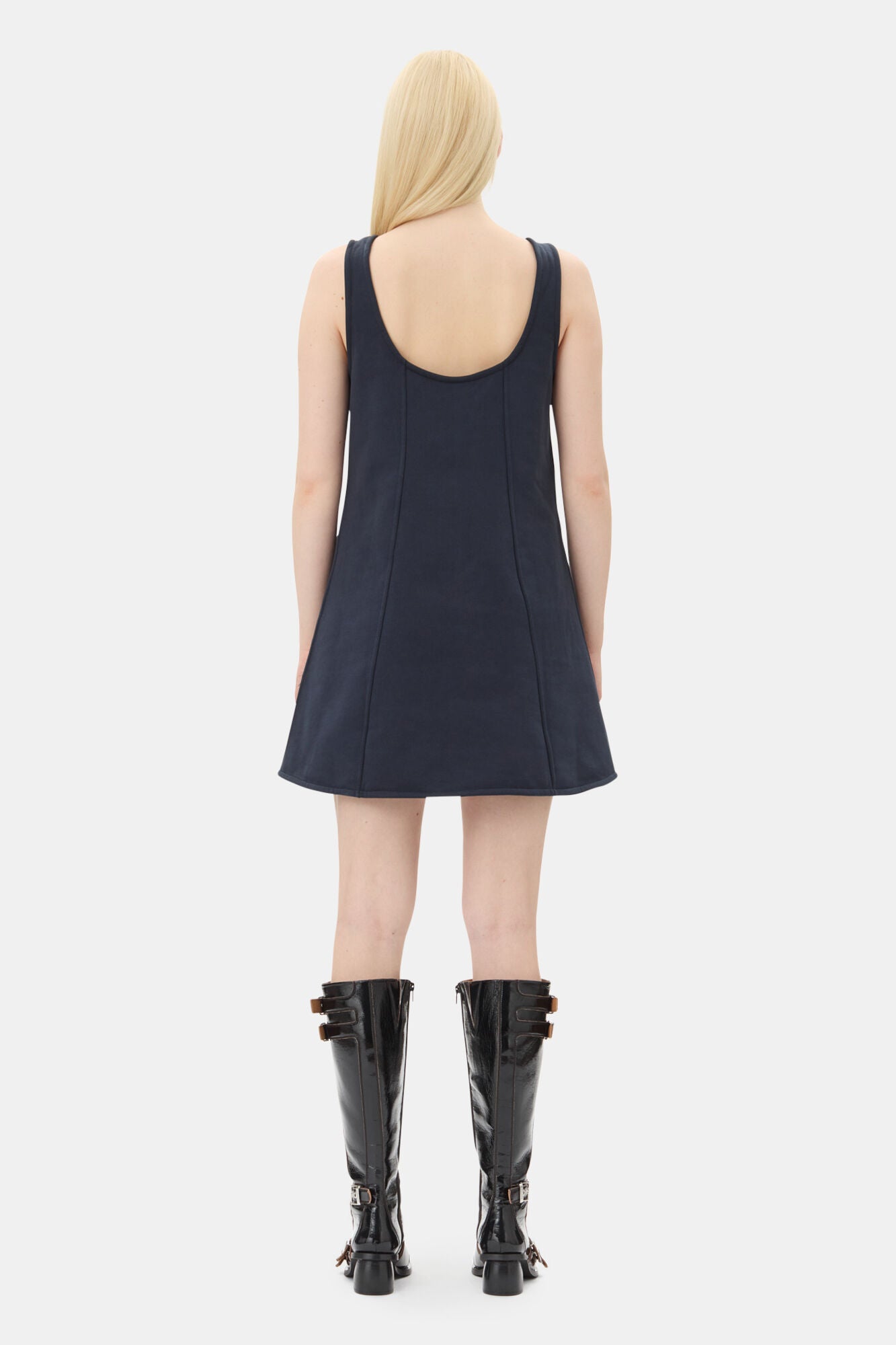 Robe courte évasée et boutonnée - Sky Captain