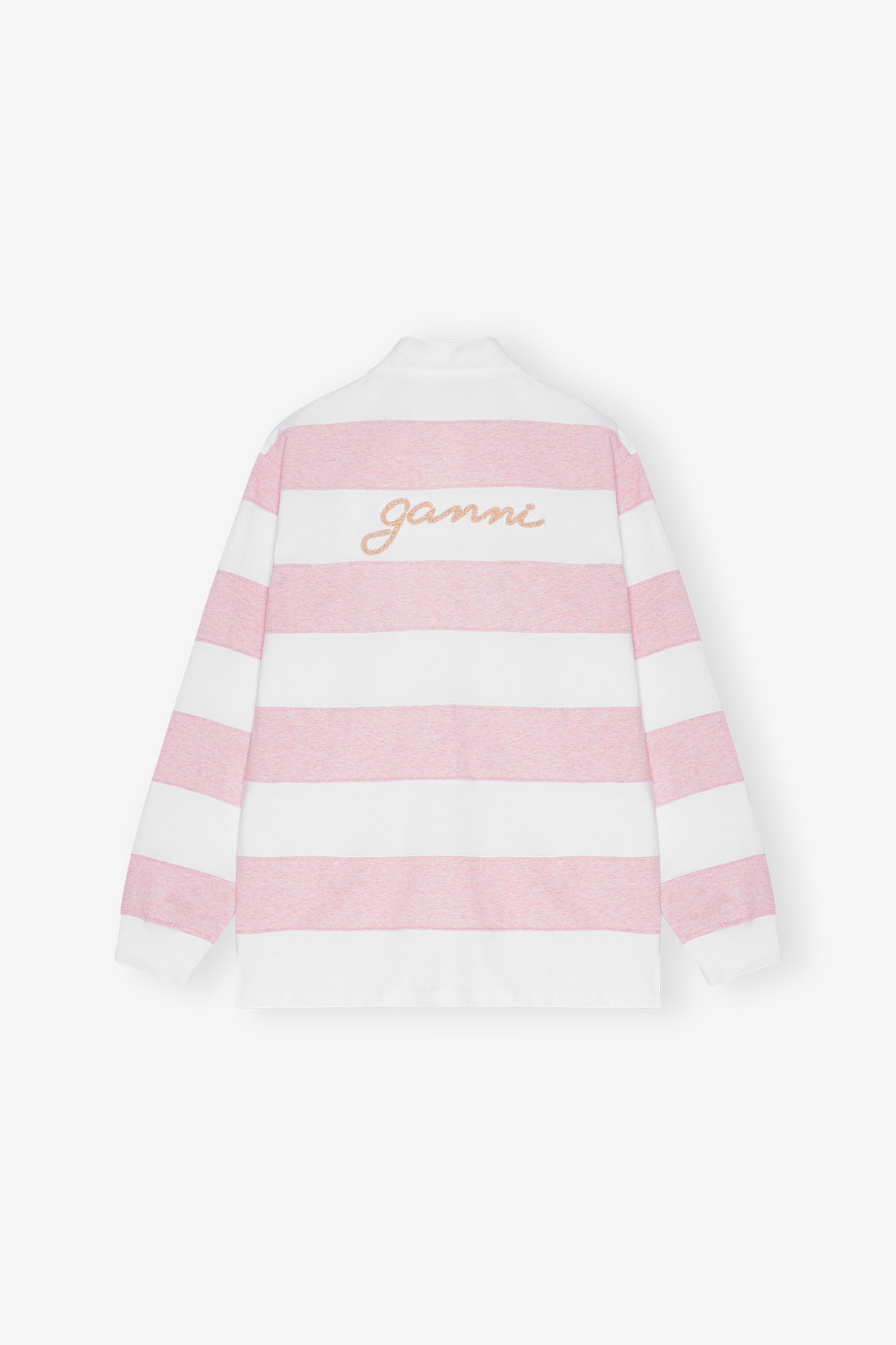 Polo à rayures en jersey - Mauve Chalk