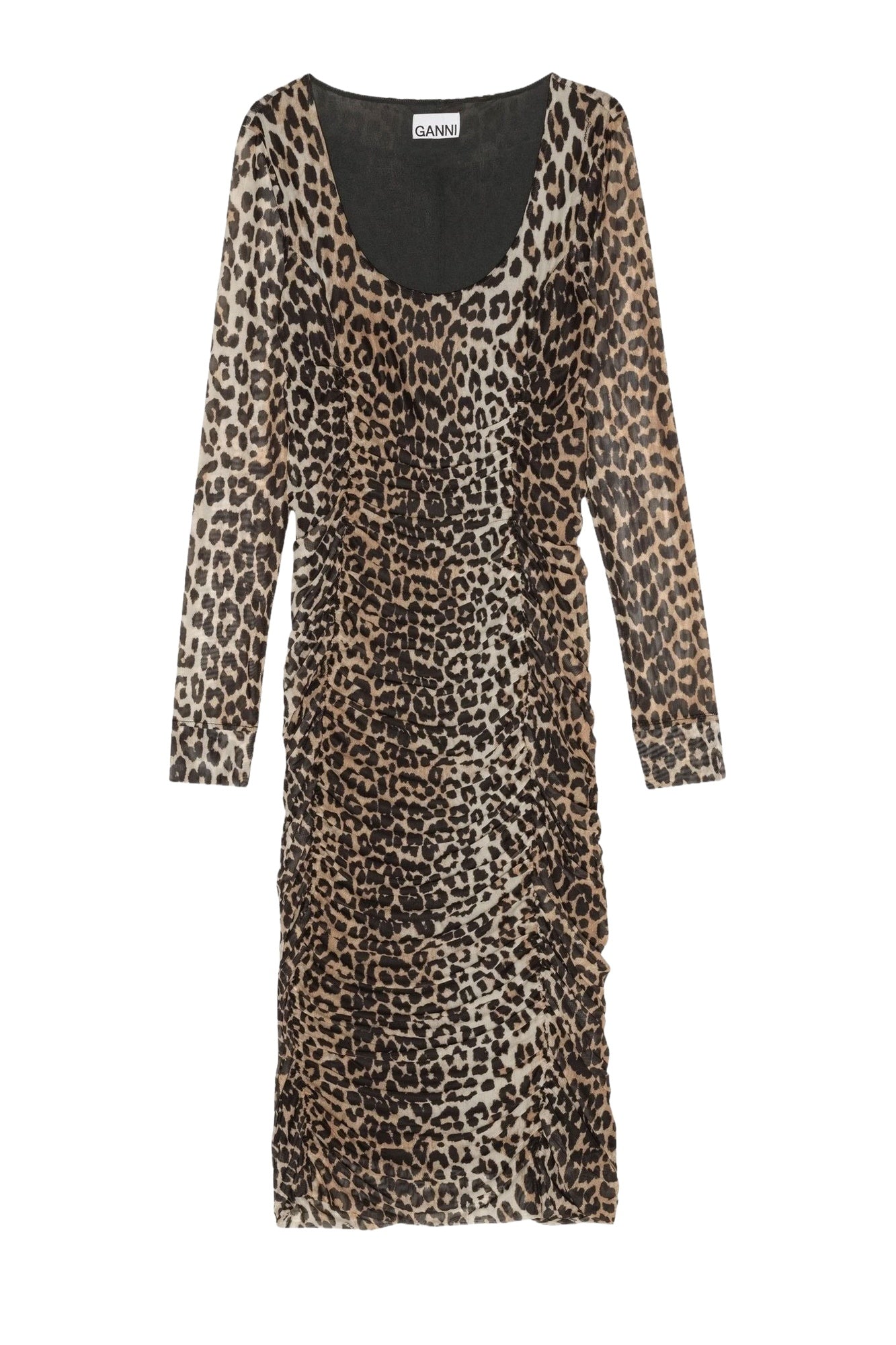 Robe midi plissé - Leopard