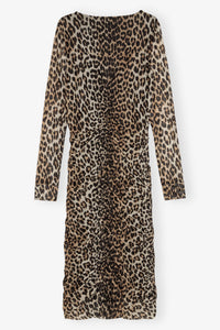 Robe midi plissé - Leopard