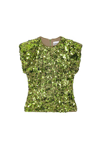 Sequinned velvet blouse - Titanite