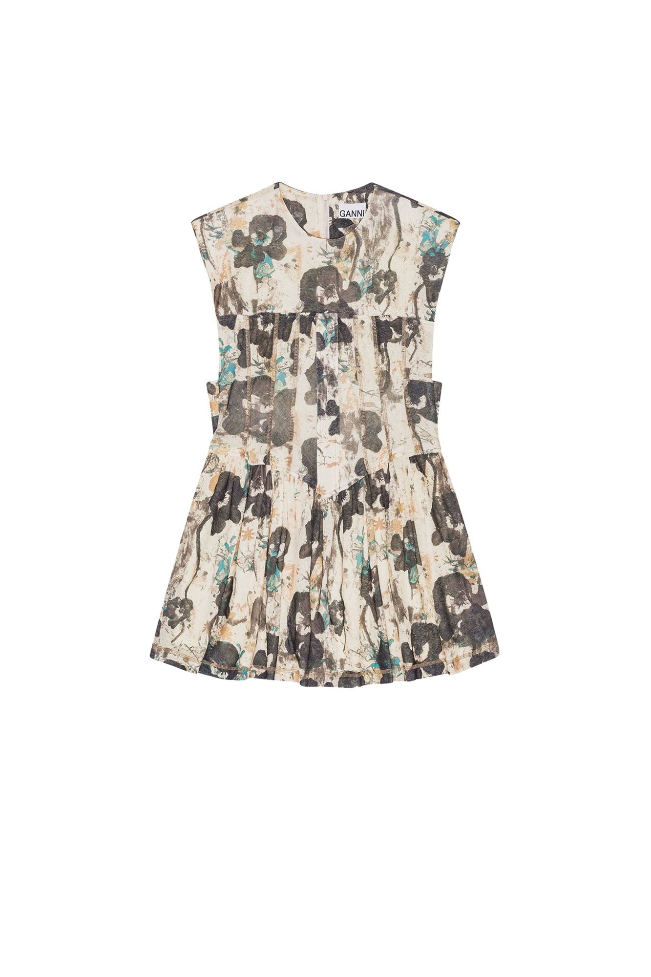 Robe courte corset impriméen mesh - Afterglow
