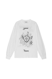 Thick, long-sleeved T-shirt - Egret