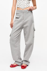 Pantalon incurvé éponge épais en tissu - Paloma Melange