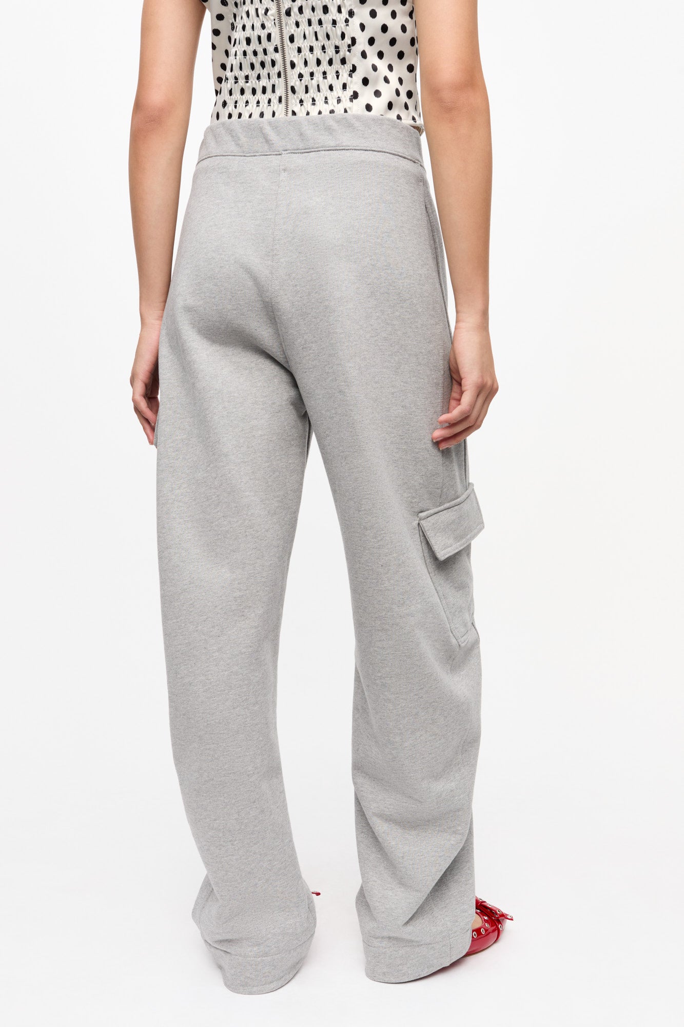Pantalon incurvé éponge épais en tissu - Paloma Melange