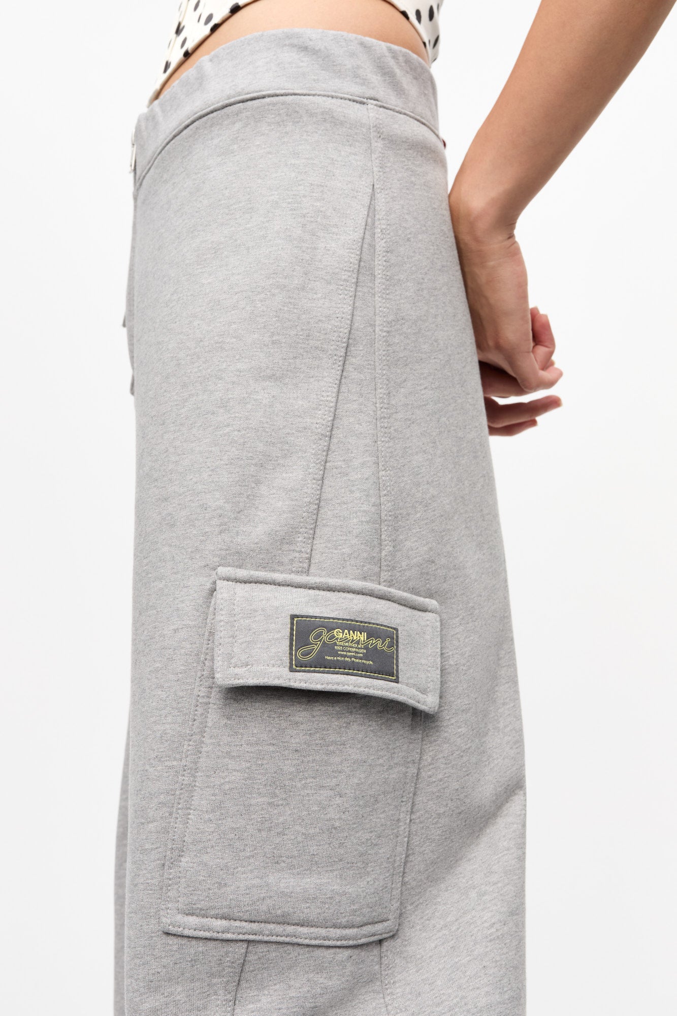 Pantalon incurvé éponge épais en tissu - Paloma Melange