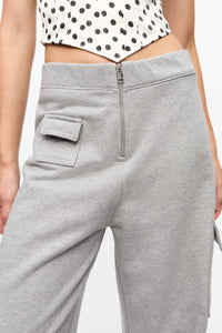 Pantalon incurvé éponge épais en tissu - Paloma Melange