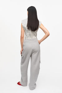 Pantalon incurvé éponge épais en tissu - Paloma Melange