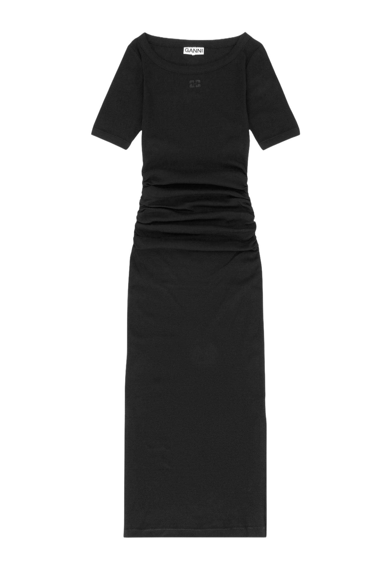 Robe côtelée en coton - Black