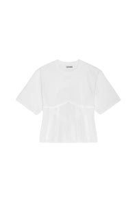 T-shirt avec lien à nouer au dos en coton - Bright White