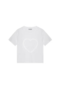 T-shirt court avec cœur - Bright White