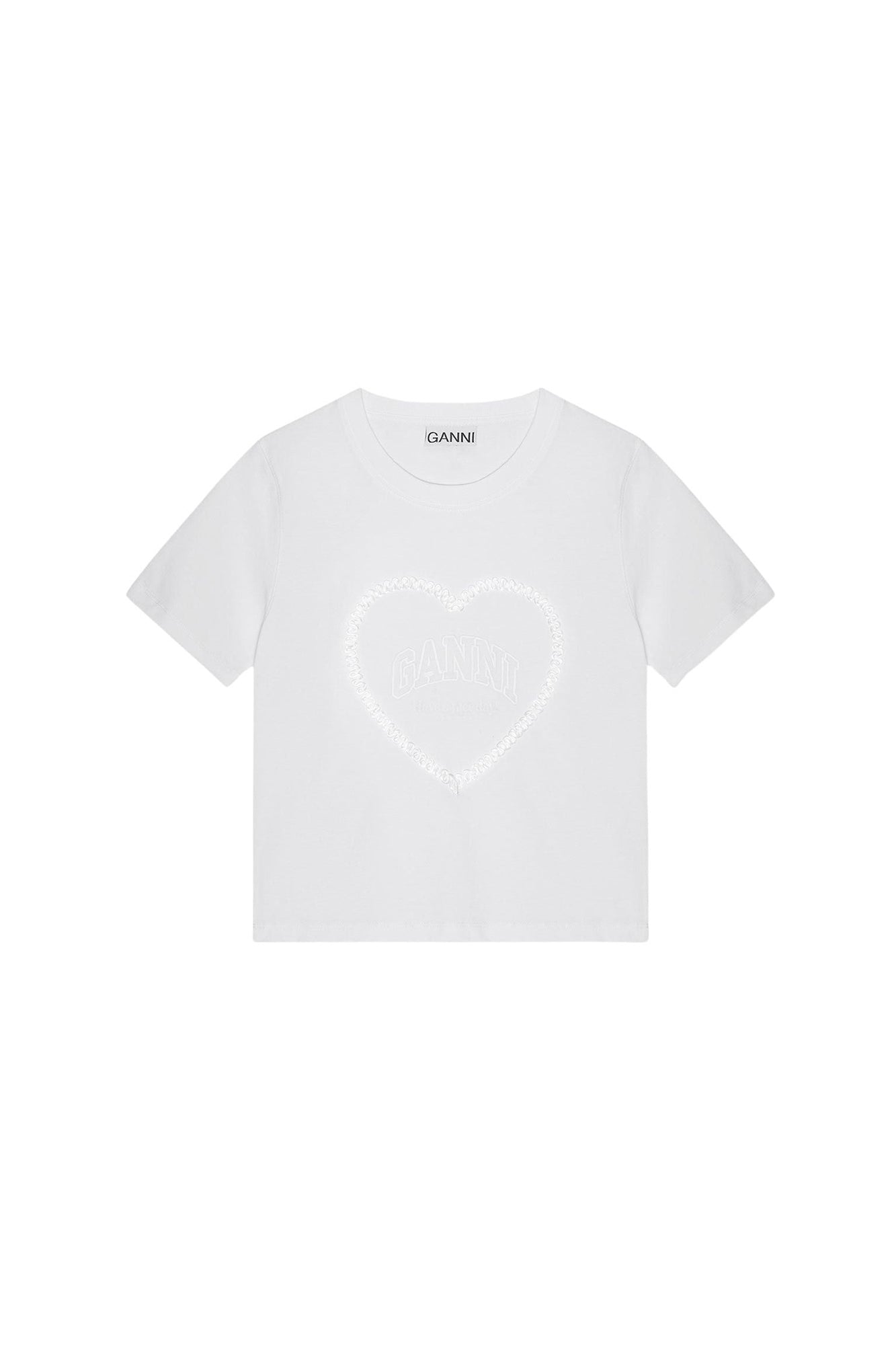T-shirt court avec cœur - Bright White