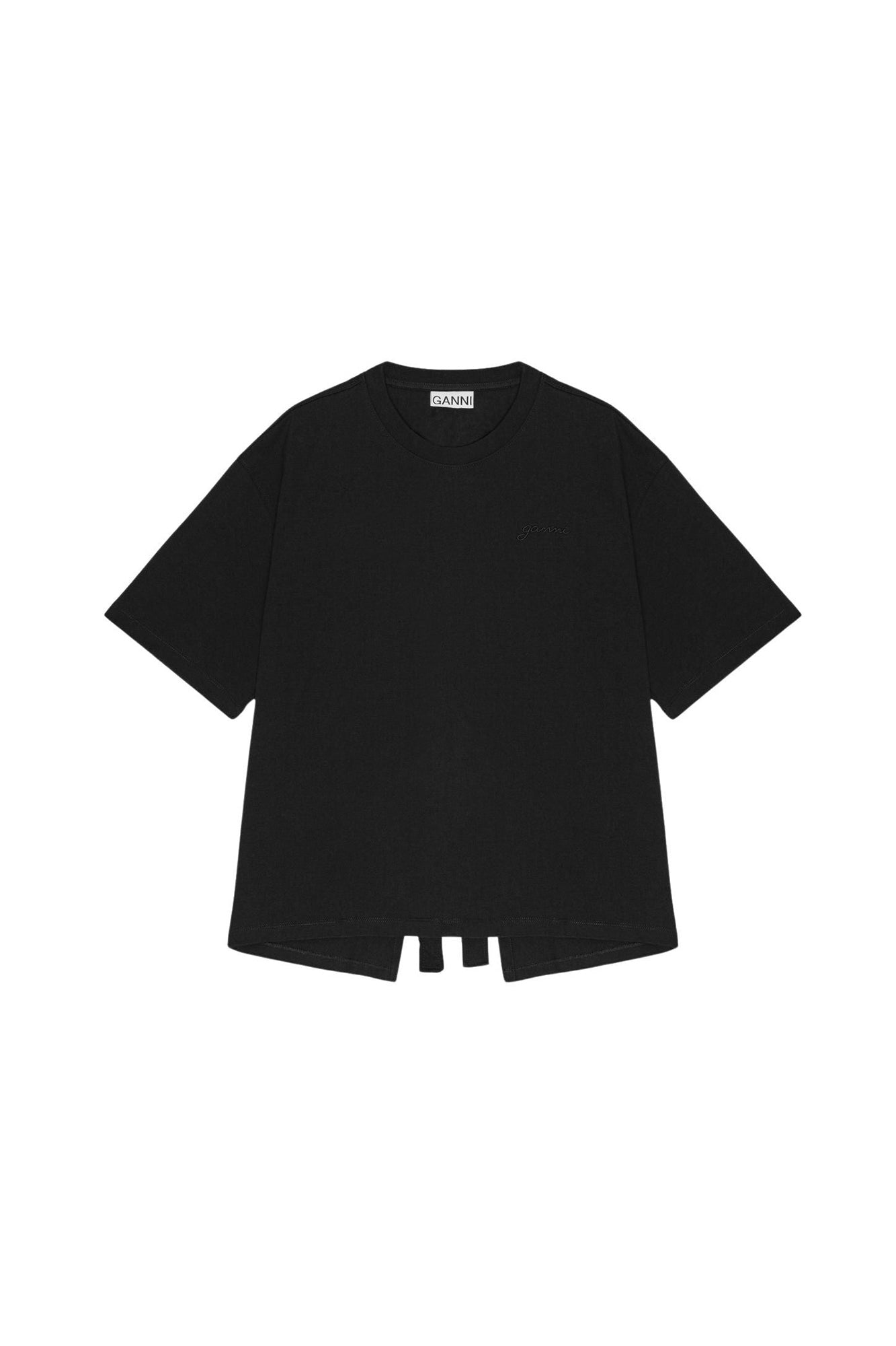 T-shirt avec dos nu en coton - Black