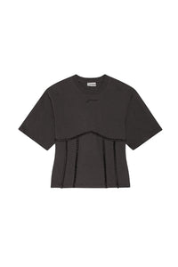 T-shirt avec lacets à nouer au dos en coton - Phantom