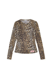 Blouse à manches longues animal en maille - Leopard