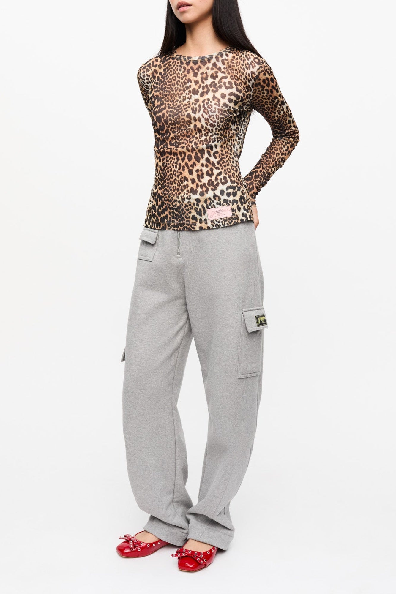 Blouse à manches longues animal en maille - Leopard