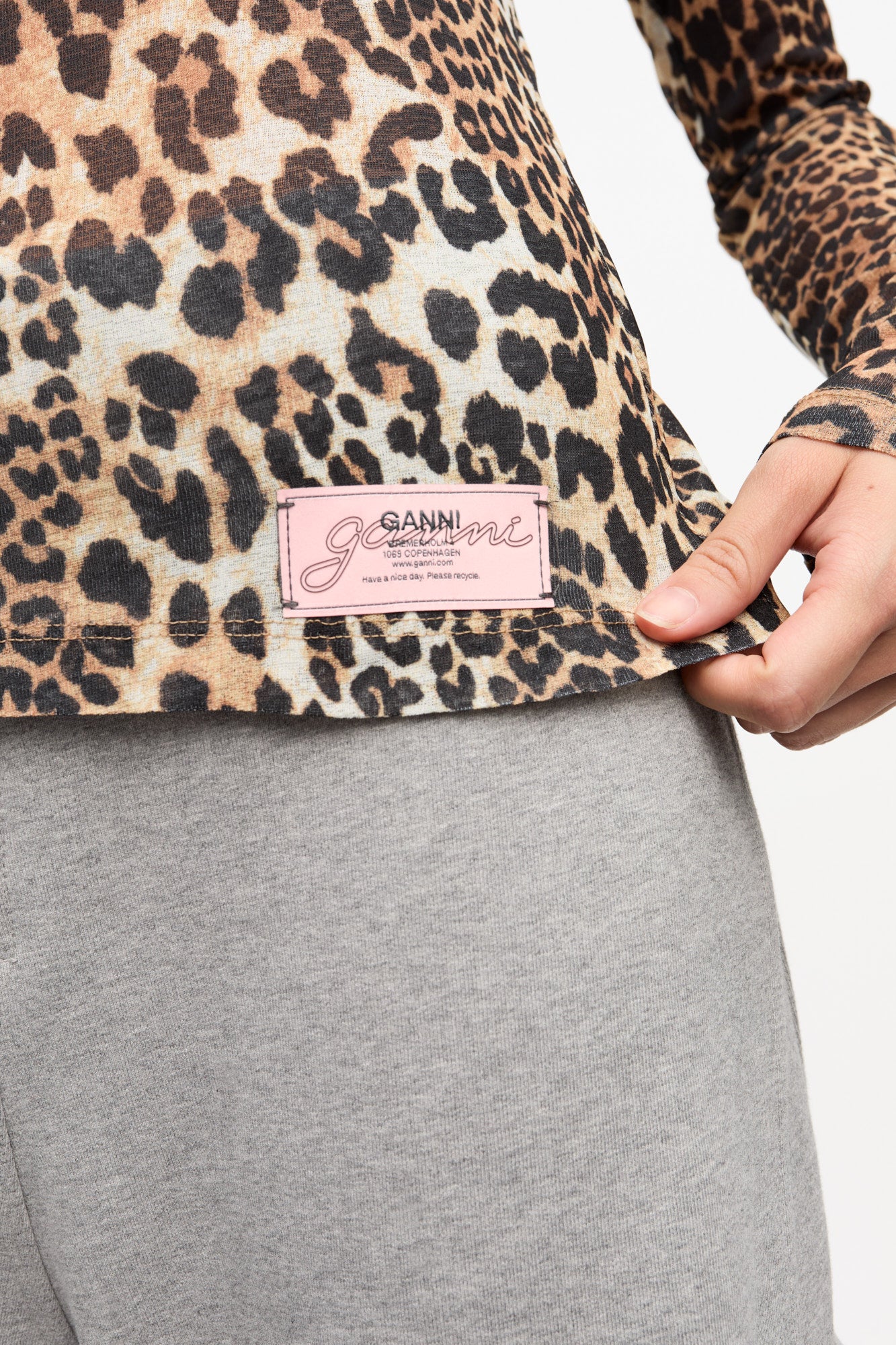Blouse à manches longues animal en maille - Leopard