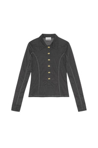 Top boutonné en maille - Phantom