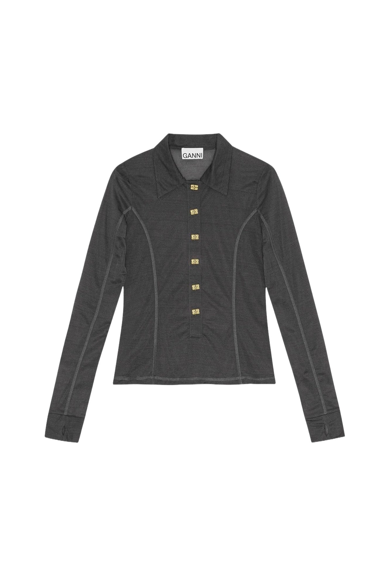 Top boutonné en maille - Phantom