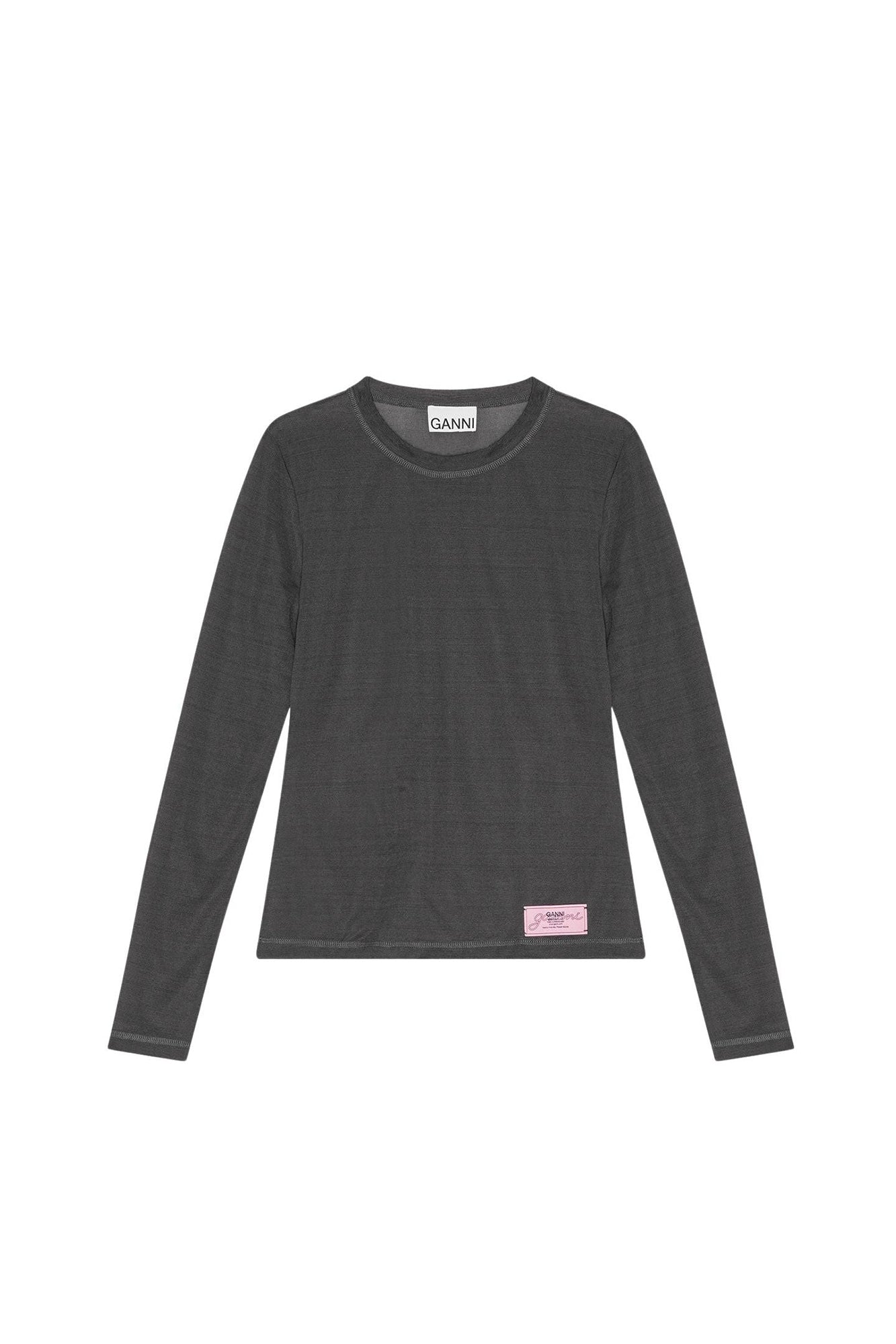 T-shirt à manches longues de maille en jersey - Phantom