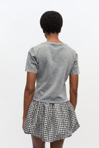 T-shirt courte à motif cœur délavé - Phantom