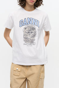 T-shirt Kitty en jersey - Bright White