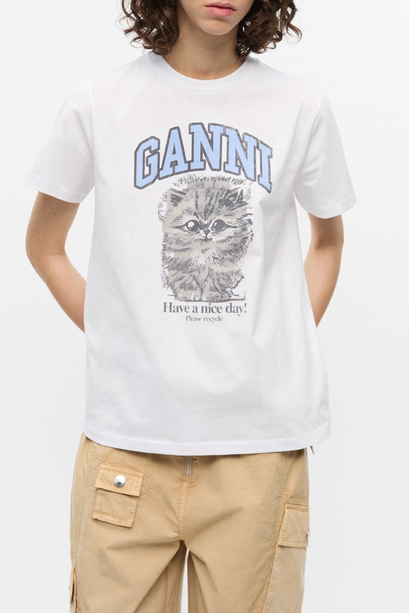 T-shirt Kitty en jersey - Bright White