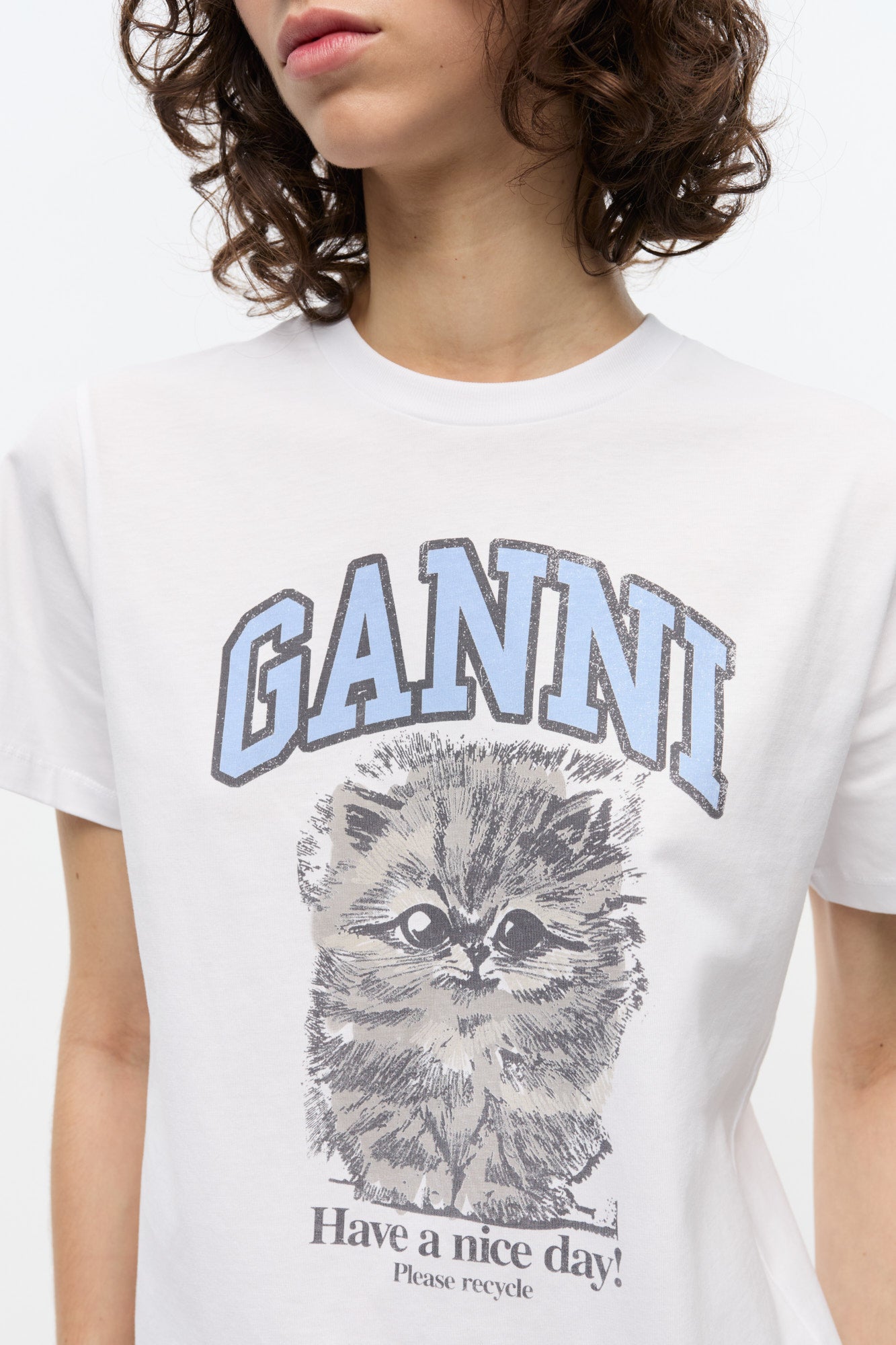 T-shirt Kitty en jersey - Bright White