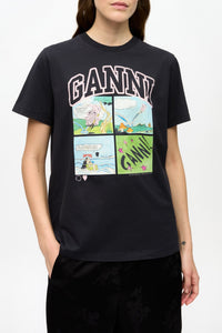 T-shirt basique décontracté en jersey - Phantom