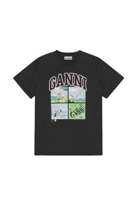 T-shirt basique décontracté en jersey - Phantom