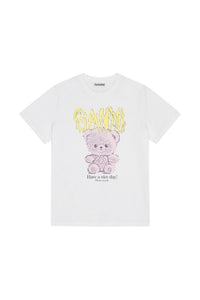 T-shirt basique décontracté de coton en jersey - Bright White