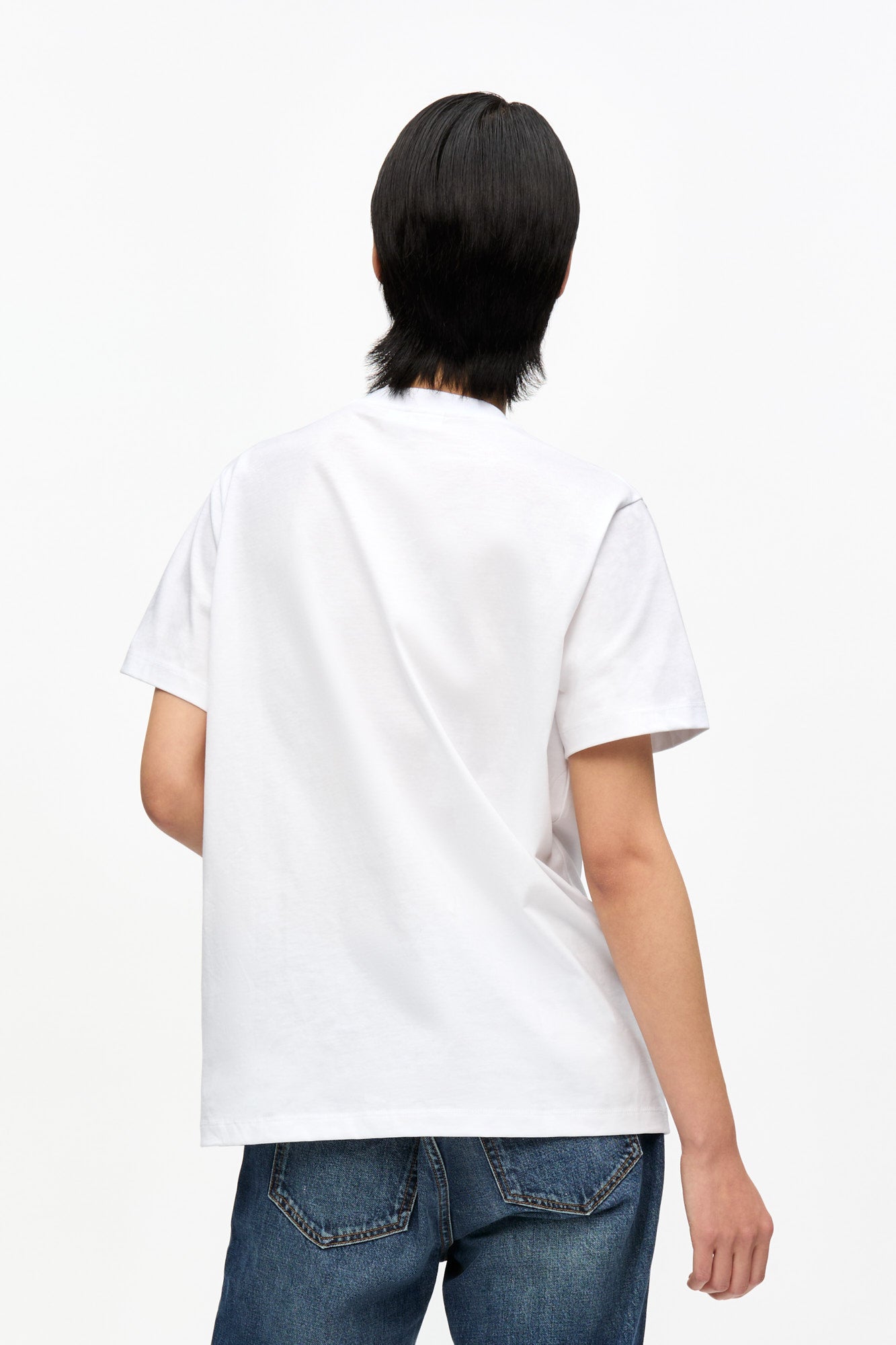 T-shirt basique décontracté de coton en jersey - Bright White