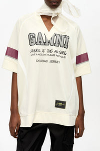 T-shirt oversize League en maille - Antique White