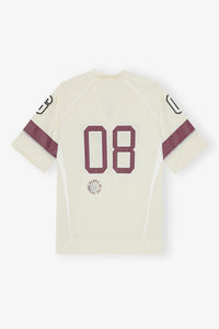 T-shirt oversize League en maille - Antique White