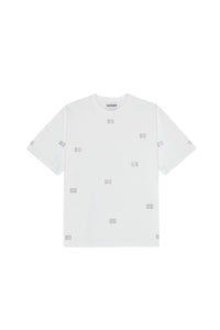 T-shirt épais à strass en coton - Bright White