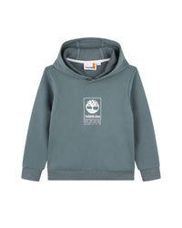 Sweat à capuche en coton - Blue Stone