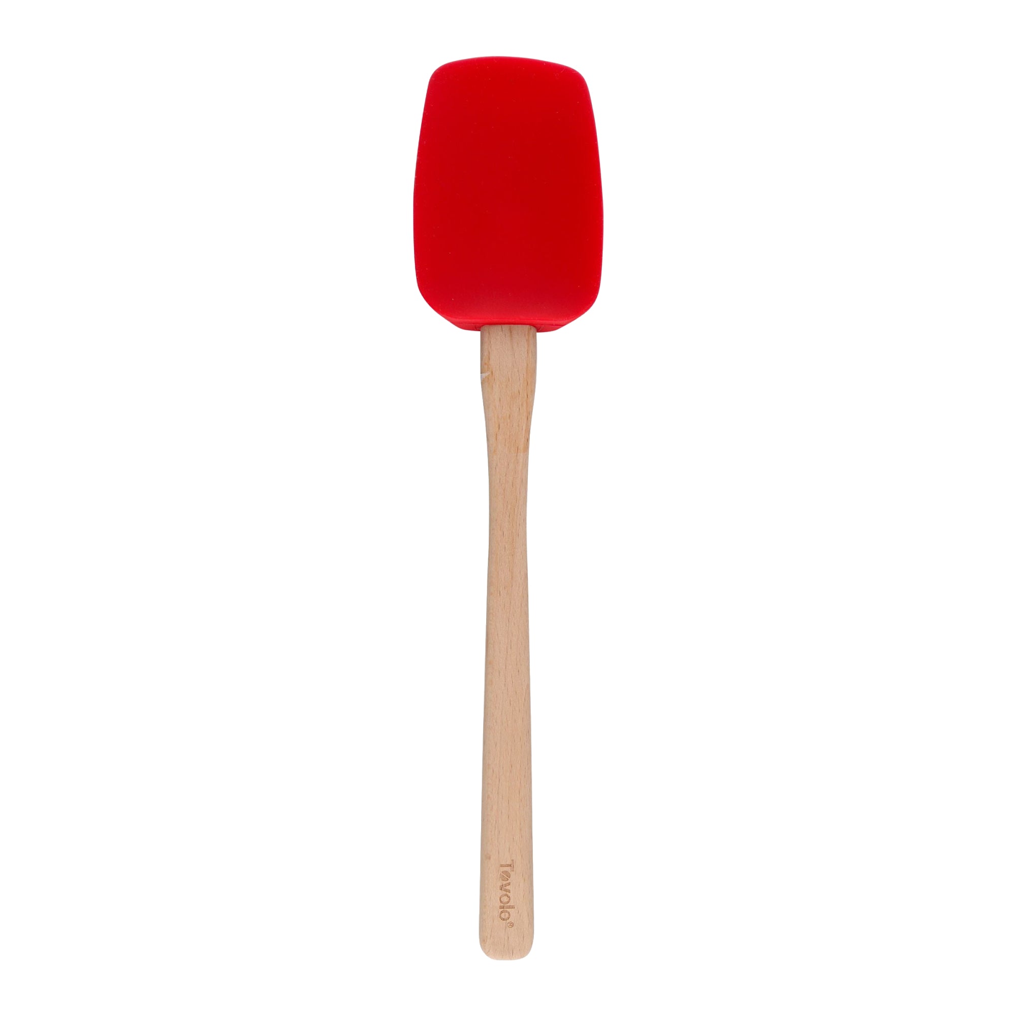 TOVOLO 29.5cm spatula in wood and silicone - Red
