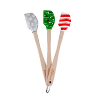Set de 3 spatules 20,5cm TOVOLO en bois et silicone - Multicolore
