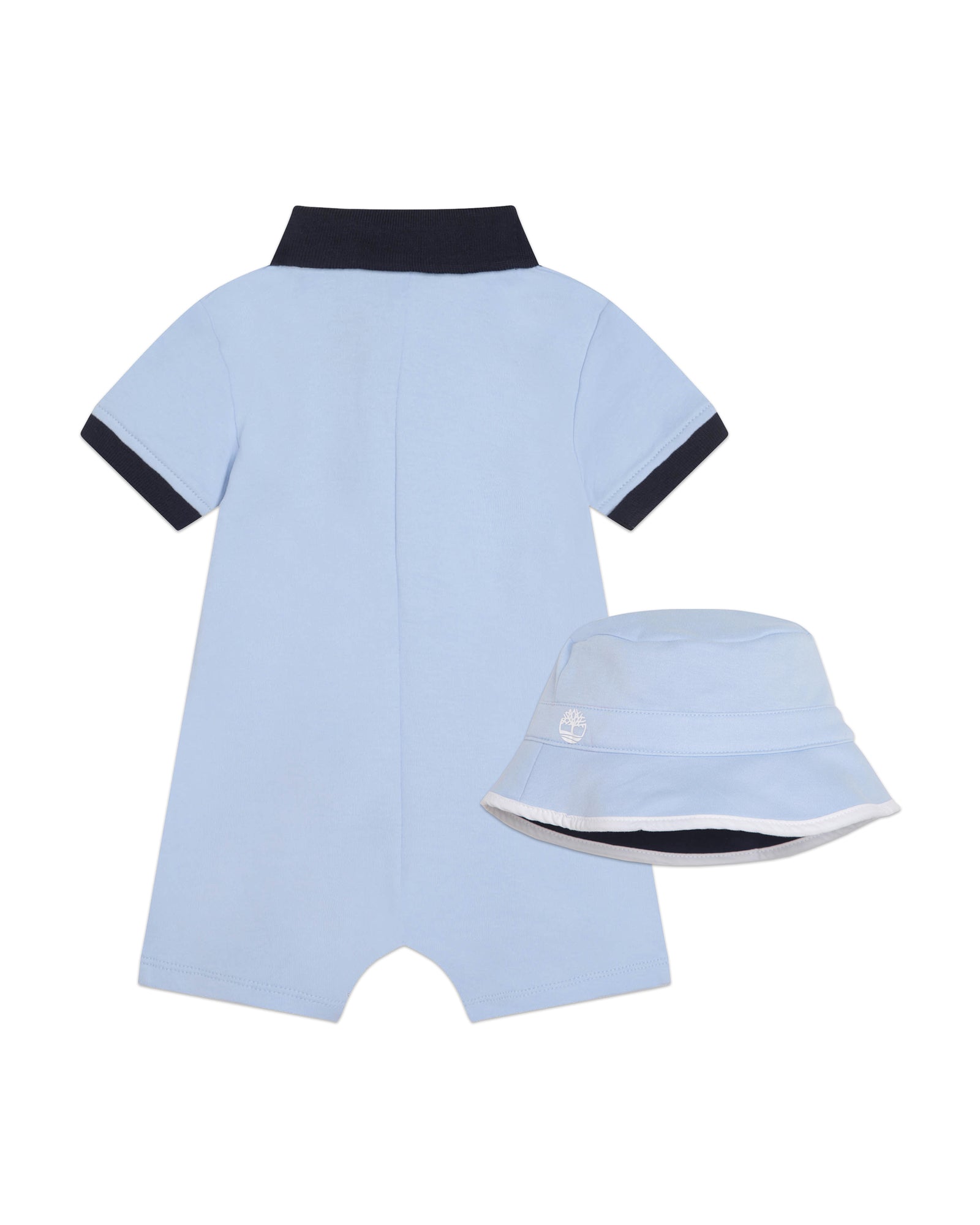 Ensemble combi-short et bob réversible en coton - Azur